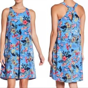 Philosophy Blue Twist Back Dress